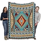 Pure Country Weavers Painted Hills Sky Blanket - Southwest Native American Inspired - Gift Tapestry Throw Woven from Cotton - Made in The USA (72x54)
