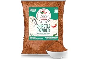Chipotle Chili Powder Seasoning 1 LB (16oz) – Natural and Premium. Great For Meats, Grilling Rubs, Sauces, Salsa. Medium to High Heat - Sweet & Smoky Flavor. By Amazing Chiles & Spices.