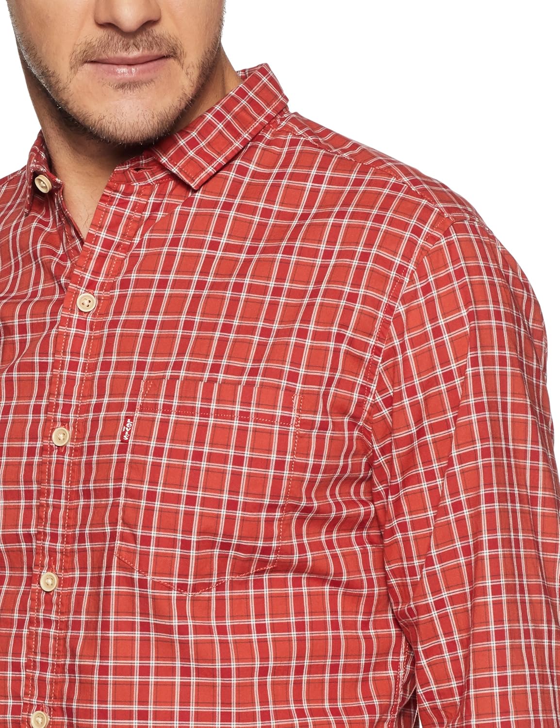 levi's men's checkered regular fit casual shirt