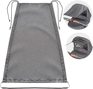 Zamboo Universal Sonnensegel DELUXE für Kinderwagen Babywanne - reißfester Sonnenschutz mit UV Schutz Beschichtung 50+ und Rollo-Funktion - Melange Grau