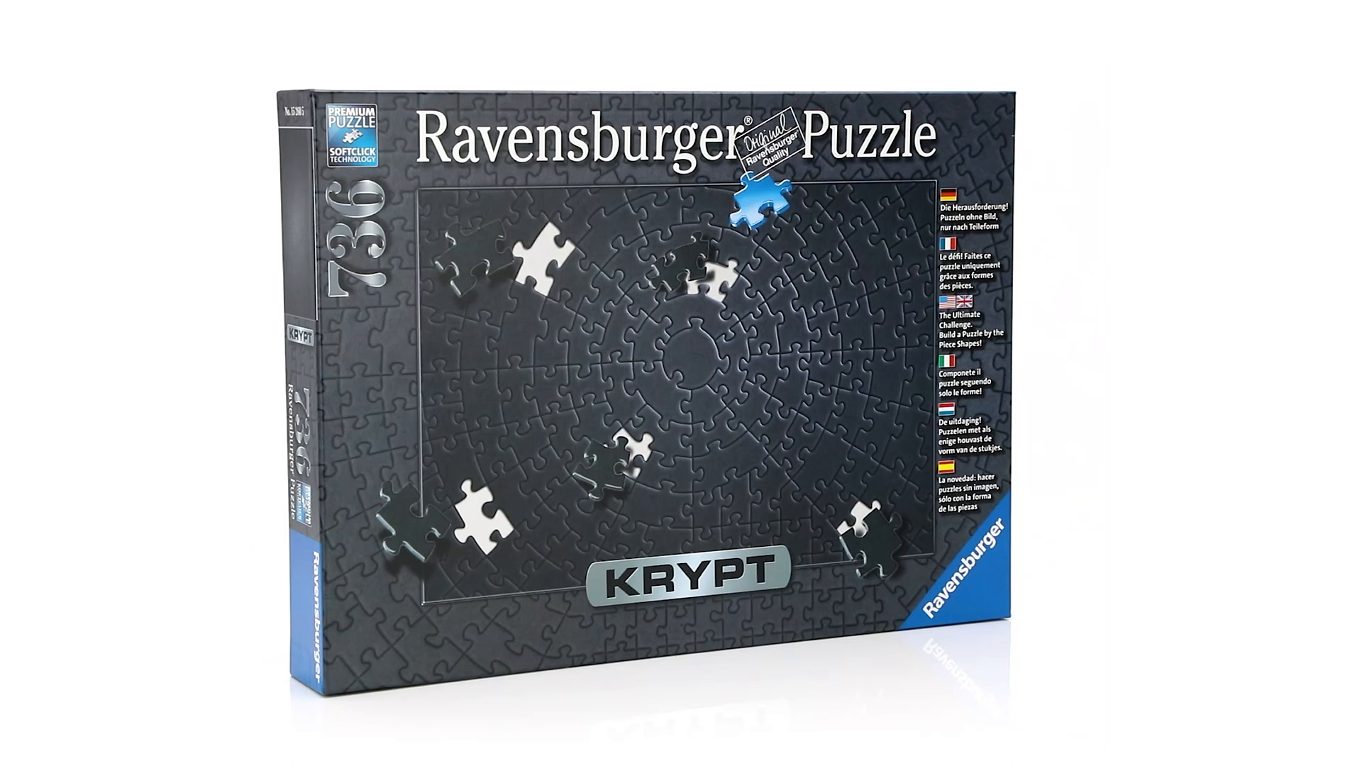 Ravensburger Puzzle 15260 - Krypt Puzzle Schwarz - Schweres Puzzle für Erwachsene und Kinder ab 14 Jahren, mit 736 Teilen, 70 x 50 cm – Bild 6