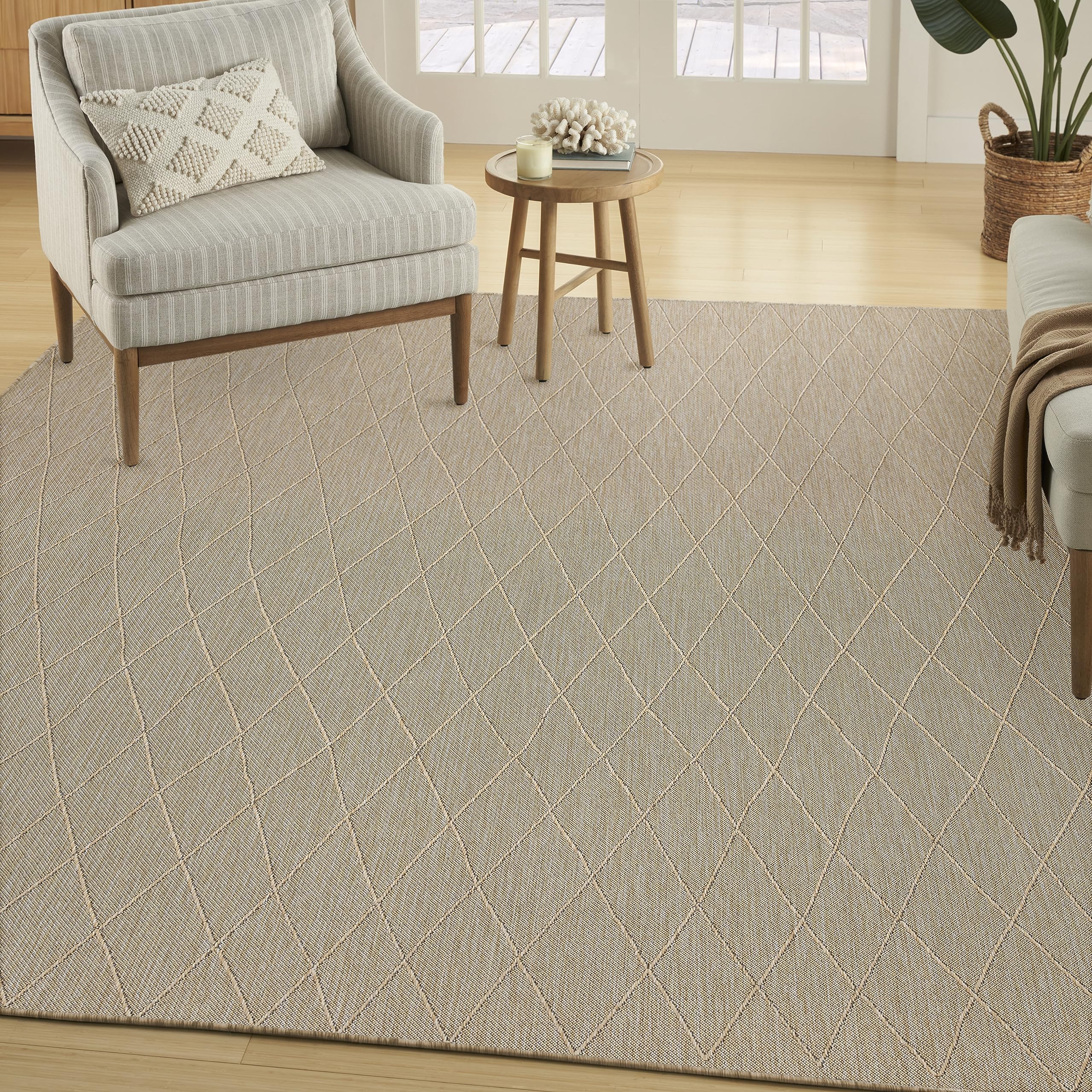 Nourison Home Practical Solutions Natural 8′ x 10′ Area Rug – Easy Clean, Non Shedding, Bed Room, Living Room, Dining Room, Kitchen (8′ x 10′)