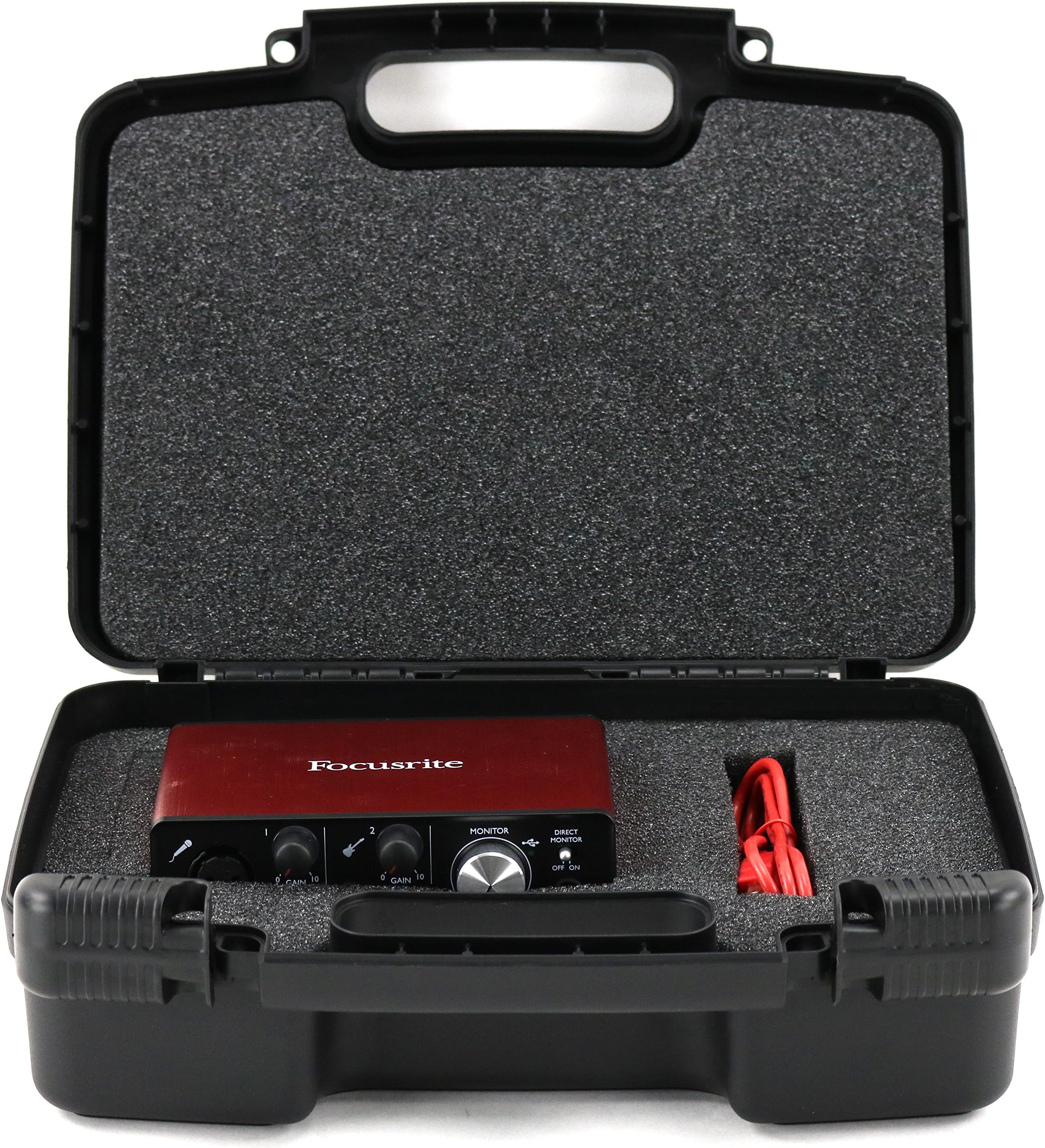 Life Made Better Storage Organizer - Compatible with Focusrite Scarlett Solo (2nd Gen) USB Audio Interface - Durable Carrying Case - Black