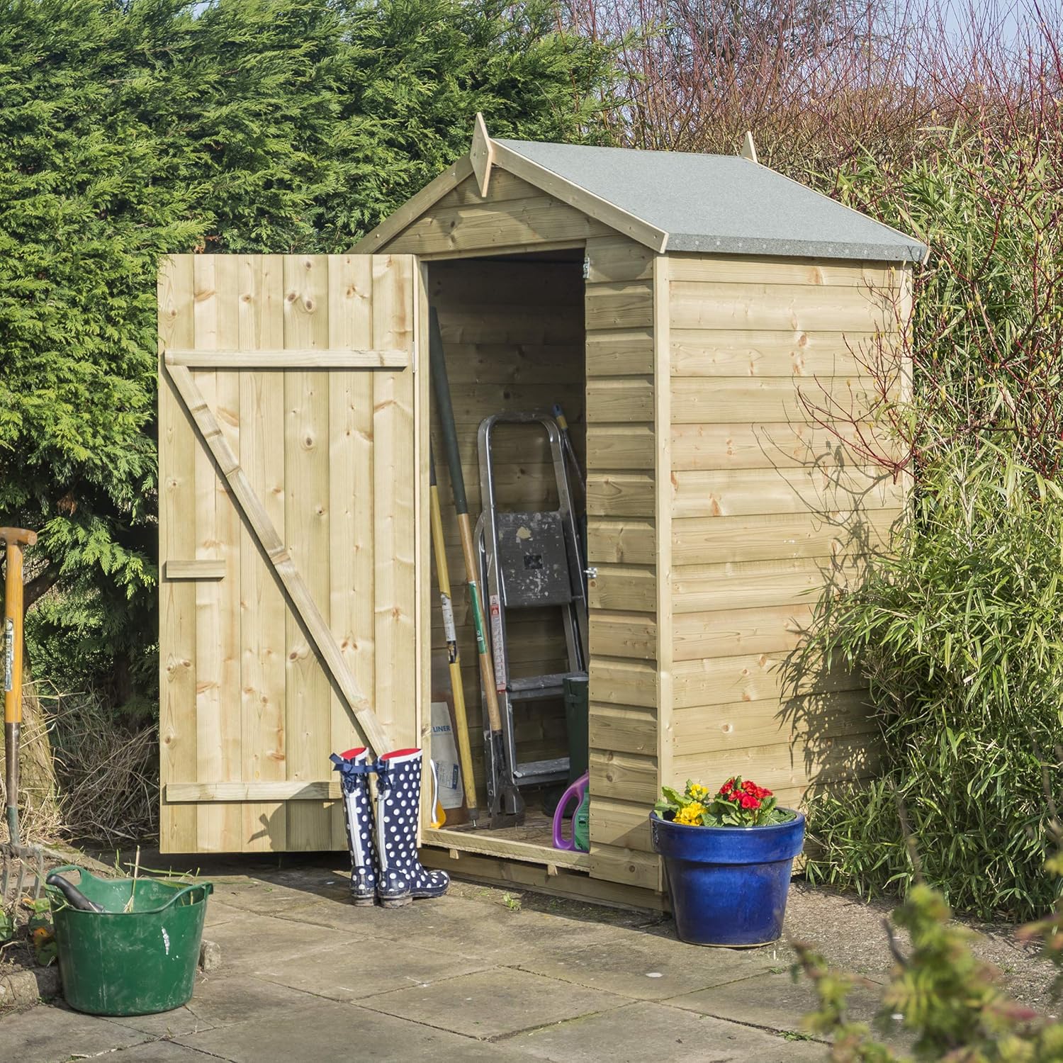 Rowlinson SHAP4X3PT 4X3 Shiplap Shed, Natural Amazon.co.uk Garden
