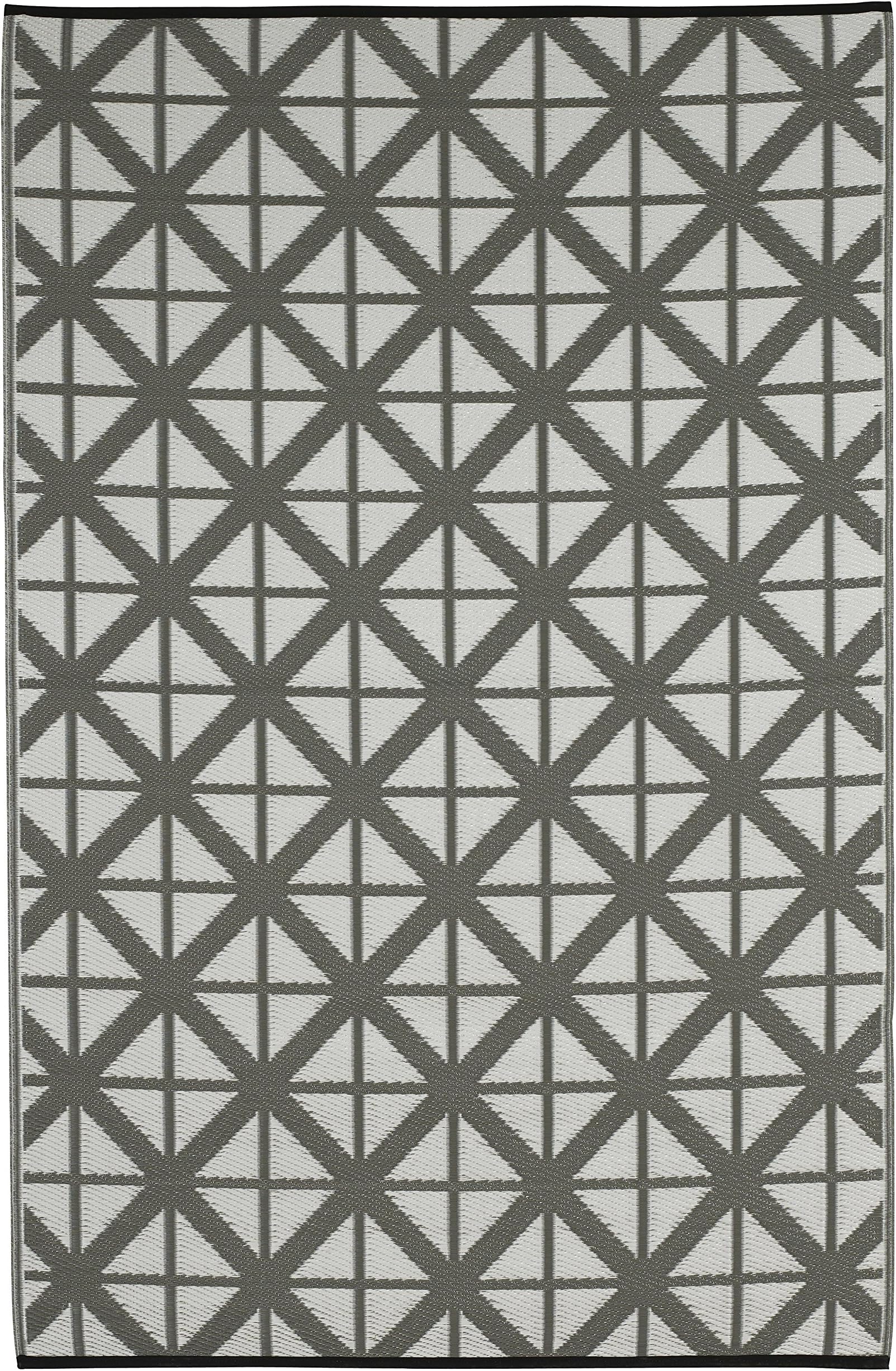 Fab Hab Reversible Outdoor/Indoor Rug | Perfect for Decking, Garden, Patio | Mold, Mildew, UV & Stain Resistant, Manchester-Paloma & White (180 cm x 270 cm)