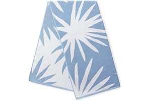 LAGUNA BEACH TEXTILE COMPANY Laguna Beach Textile Co. Tropical Cabana Beach Towel - Oversized, Plush 630 GSM Cotton - Agave Blue