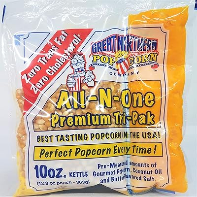 4113 Great Northern Popcorn Premium 10 Ounce Popcorn Portion Packs Cinema, Case of 24