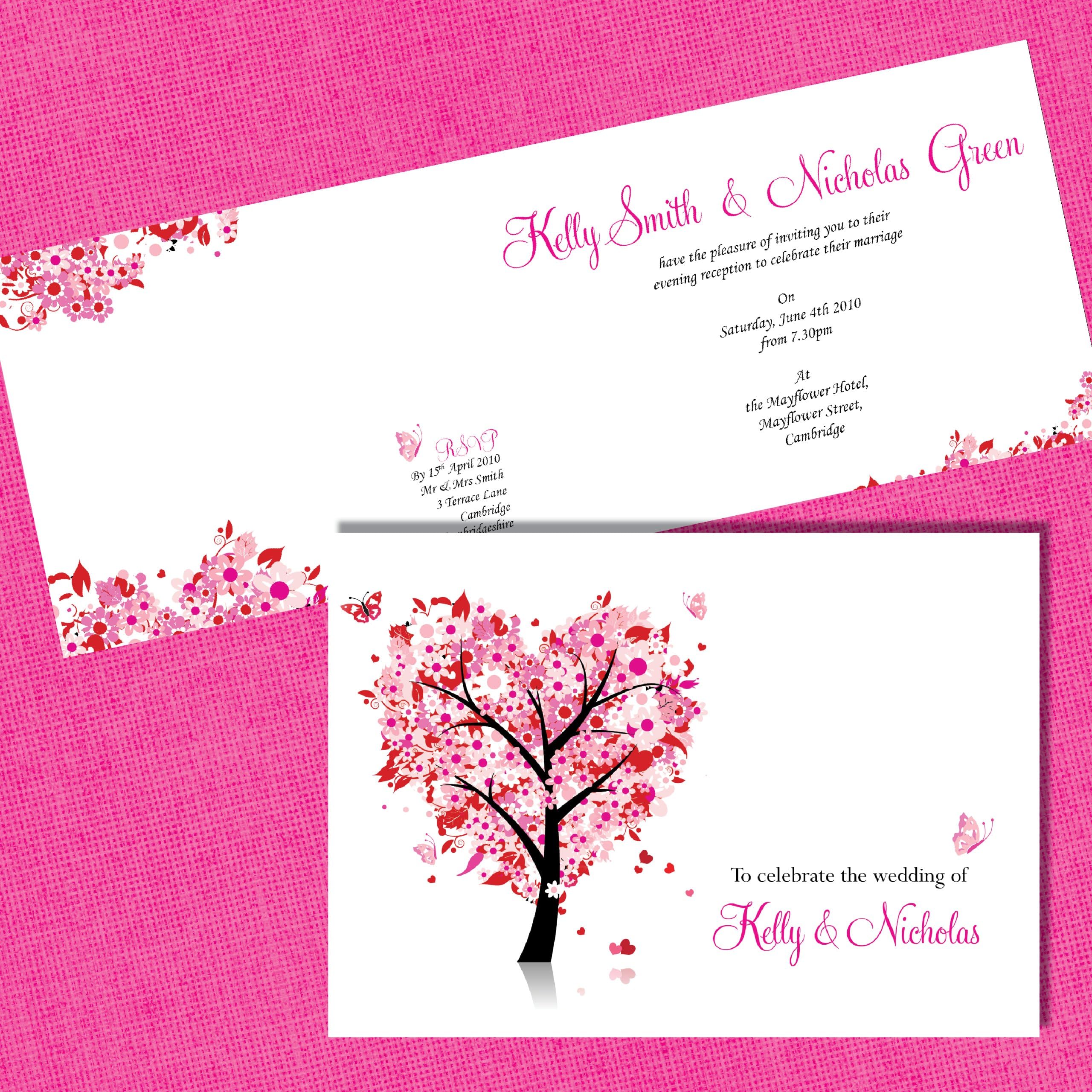 Sienna Mai Personalised Wedding Invitations Incl Envelopes on Pearl x 10