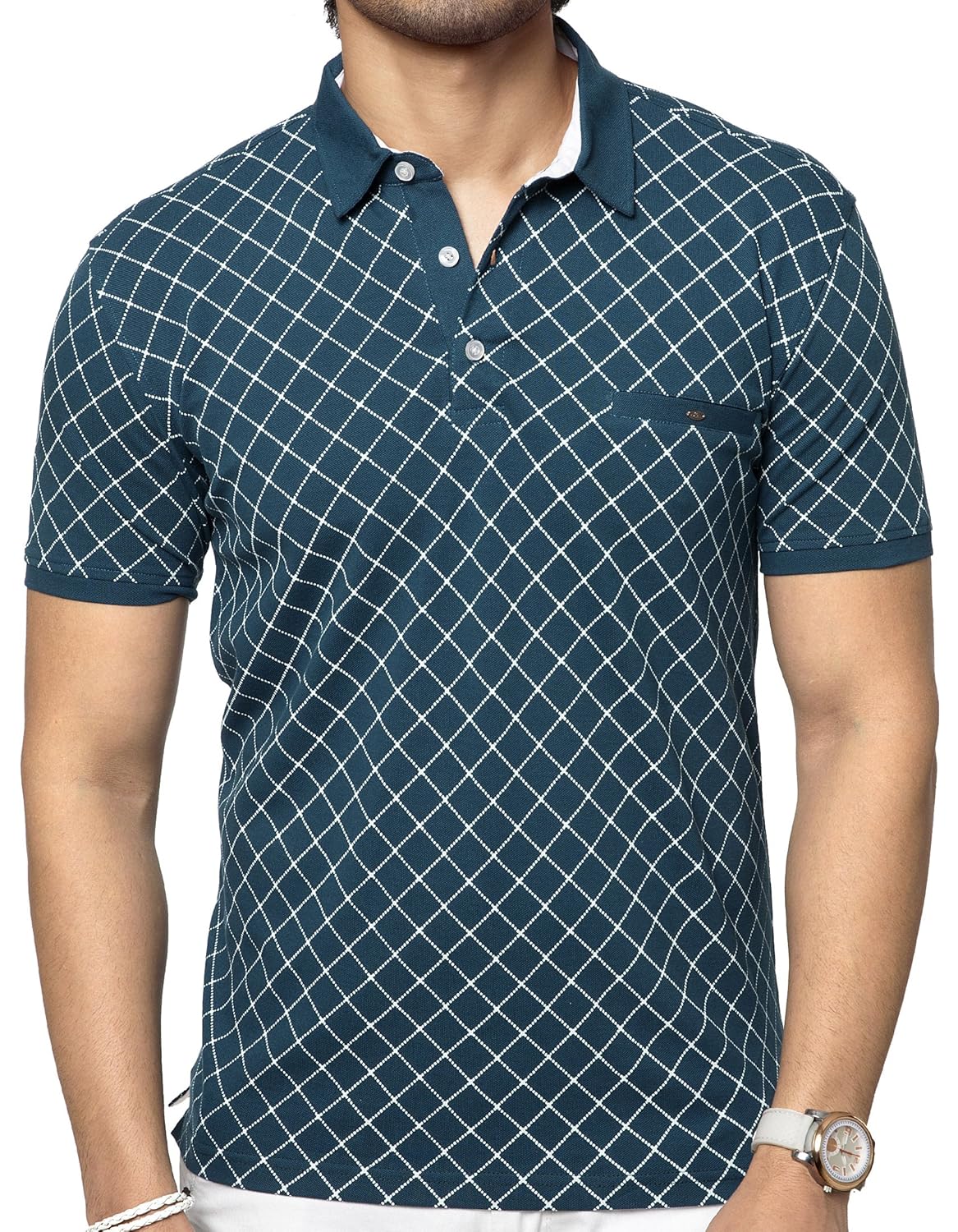 zeyo men's cotton printed t-shirt