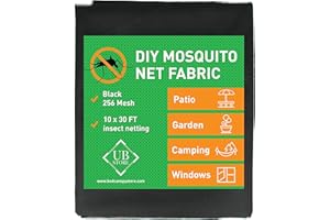 UB-STORE Garden-Netting Cover, 10x30 FT Black Polyester, Multipurpose Netting for Outdoor & Indoor Use, Protects from Insects, Birds, Deer etc., Adjustable Size, Premium Quality