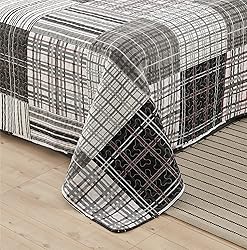Ycosy King Size Quilt Set Bedding Plaid Patchwork