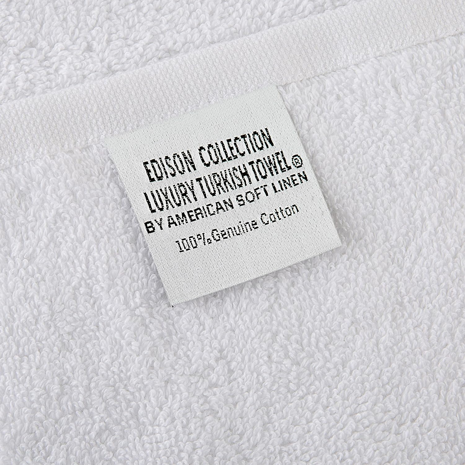 American Soft Linen 6-Piece 100% Turkish Genuine Cotton Premium & Luxury Towel Set for Bathroom & Kitchen, 2 Bath Towels, 2 Hand Towels & 2 Washcloths [Worth $72.95] - Bright White: Home & Kitchen