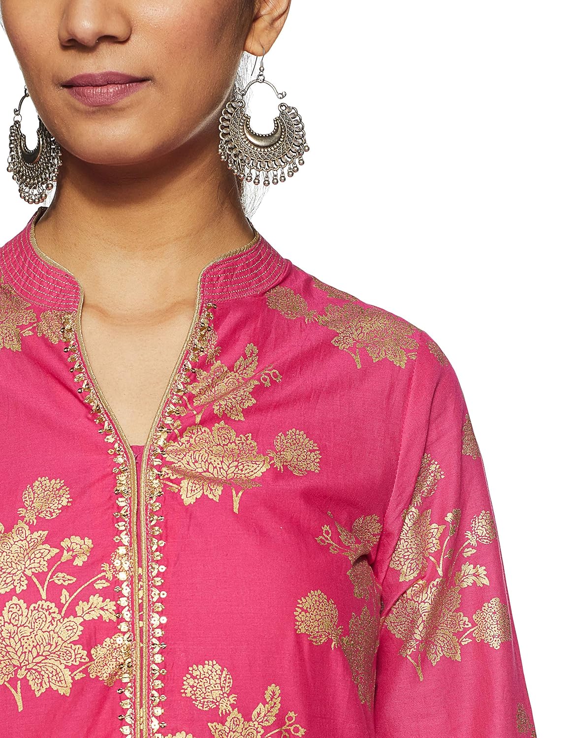 biba women's synthetic straight salwar suit set