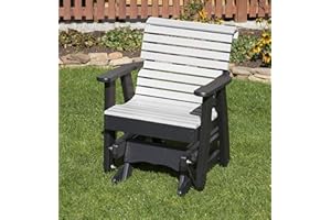 ECOMMERSIFY INC Bright White-Poly Lumber Roll Back 2 Feet Glider Everlasting - Made in USA - Amish Crafted