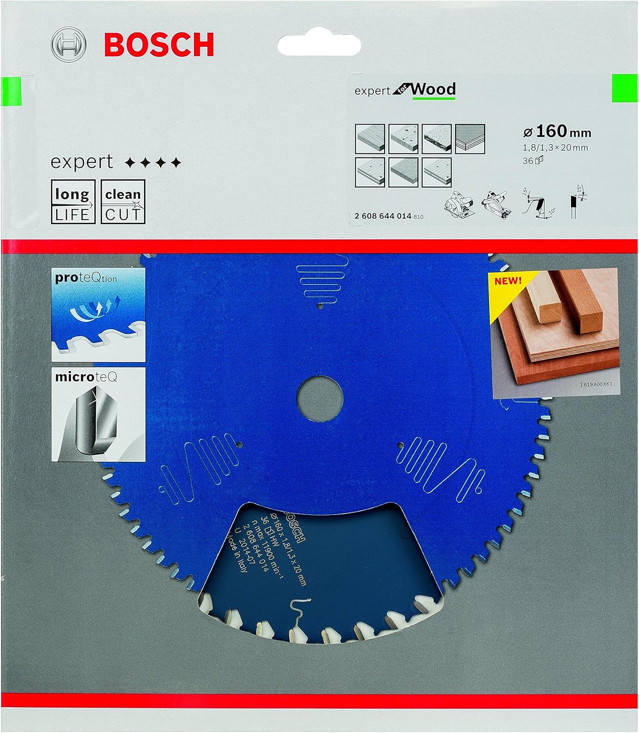 Bosch Accessories 2608644014 EXWOH 36 Tooth Top Precision Circular Saw Blade, 0 V, Blue, UK Size 3 - Image 3