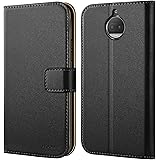 Moto G5S Plus H&uuml;lle, HOOMIL Handyh&uuml;lle Moto G5S Plus Tasche Leder Flip Case Brieftasche Etui Schutzh&uuml;lle f&uuml;r Motorola Moto G5S Plus Cover (Schwarz).