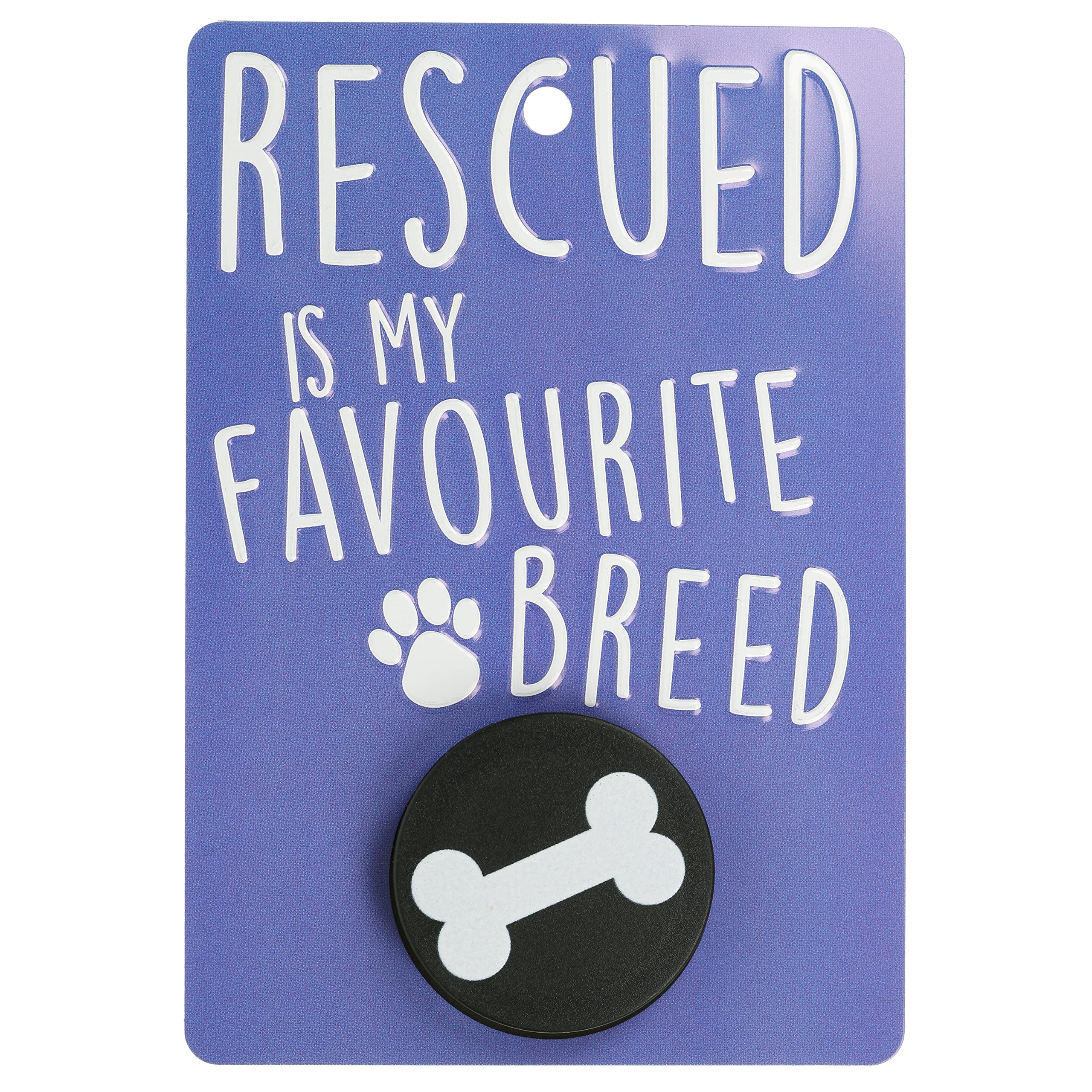 Pooch Pals Rescued Is My Favourite Breed Dog Lead Holder Wall Mounted Plaque Hook Hanger