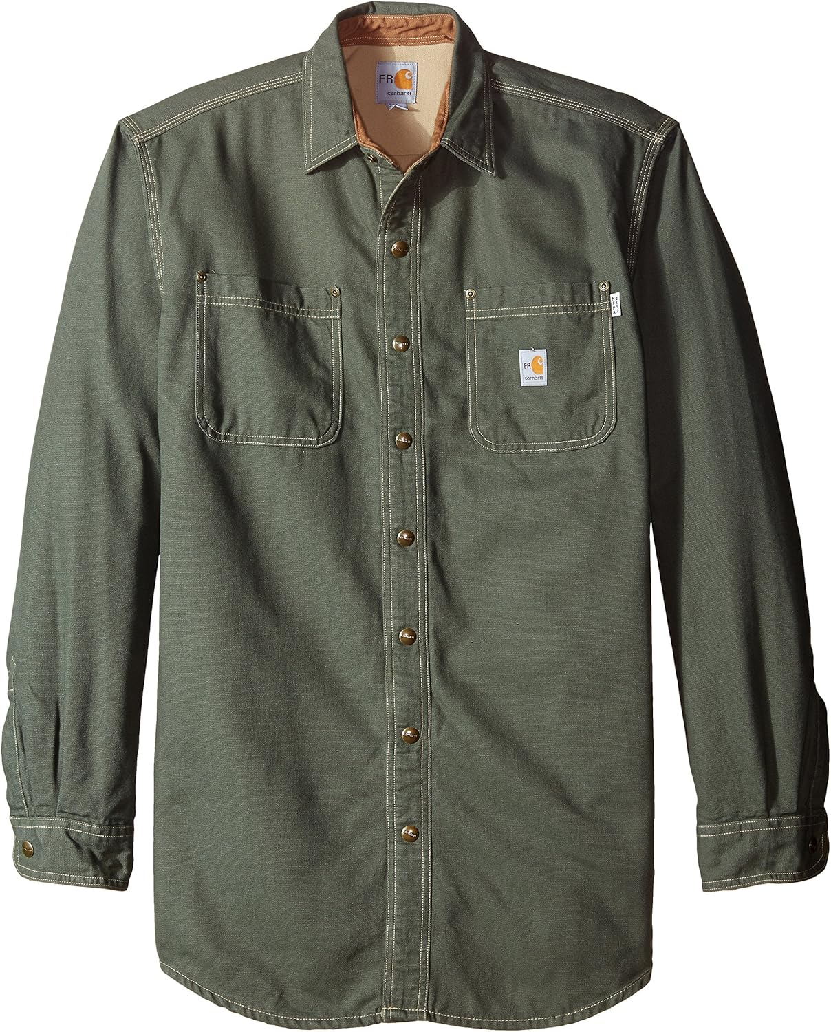 Carhartt Mens Big & Tall Flame Resistant Canvas Shirt Jacket Tops Work