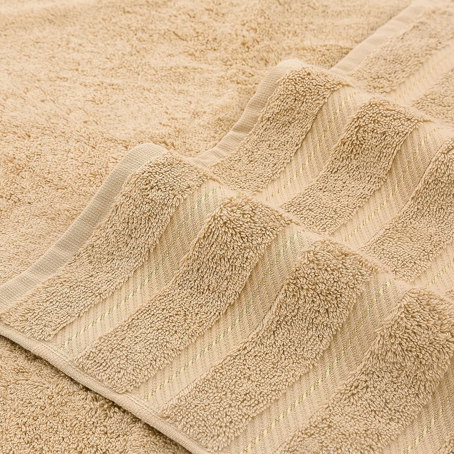 American Soft Linen Towel Set, 2 Bath Towels 2 Hand Towels 2 Washcloths Super Soft and Absorbent 100% Turkish Cotton Towels for Bathroom and Kitchen Shower Towel [Worth $72.95] Sand Taupe: Kitchen & Dining