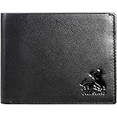 BULL GUARD RFID Blocking Wallet For Men Bifold Soft Black Genuine Nappa Leather Secure and Durable Extra Capacity Billfold with 11 Credit Cards