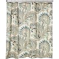 INK+IVY Alpine Cotton Shower Curtain – Navy Blue Broken Chevron Print, 72x72 Inches, 200 Thread Count – Machine Washable