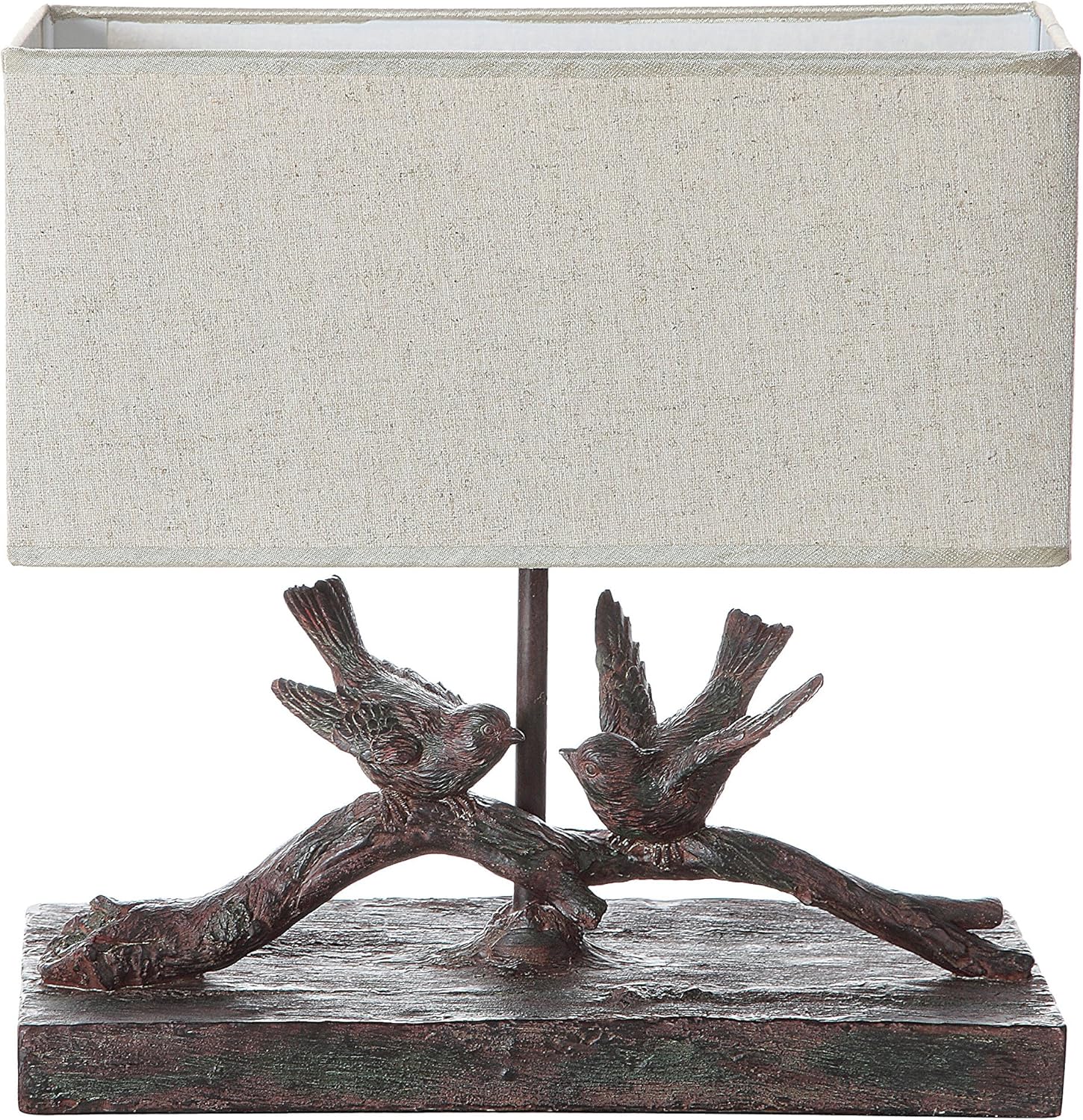 table lamp with birds on the base