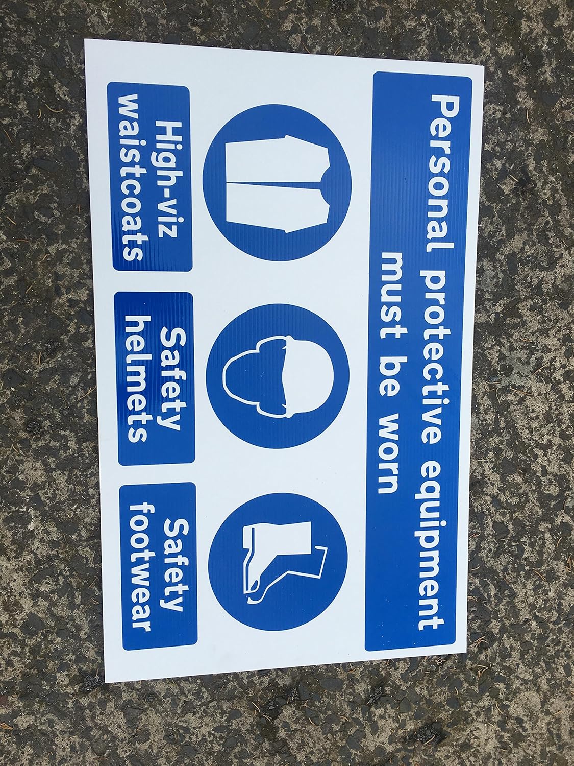 Baustellenschild PSASchild, groß, 800 x 500 mm „Hiviz waistcoats