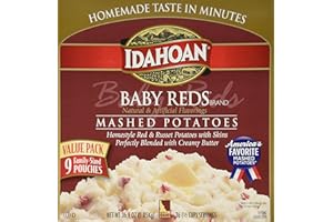 IDAHOAN BABY REDS Gluten Free Instant Mashed Potatoes (9 FAMILY-SIZED Pouches Box Net Wt 36.9 OZ):