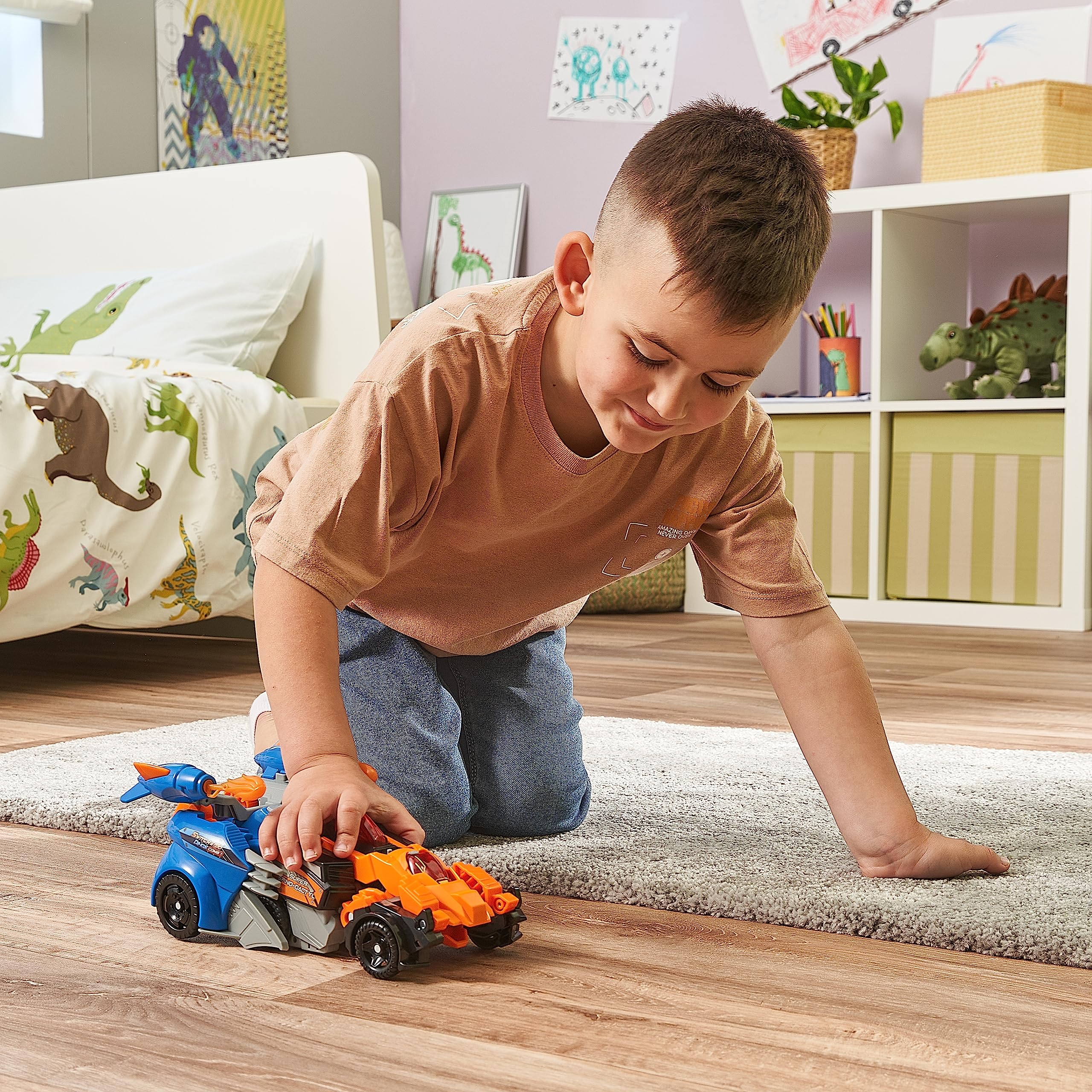 Vtech Switch and Go Dinos Spinosaurus und Pterodaktylus – Dino-Auto-Transformer – 2-in-1 Spielzeug mit Dinostimme, Geräusch- und Lichteffekten – Für Kinder von 3-8 Jahren 6