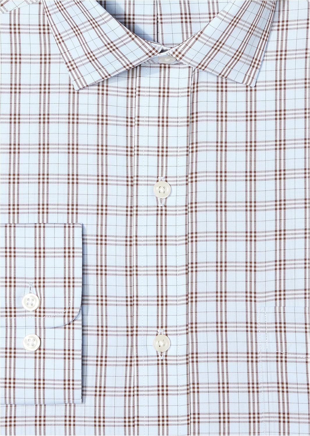  Brand - BUTTONED DOWN Men's Classic Fit Plaid Dress Shirt, Supima Cotton Non-Iron: Clothing