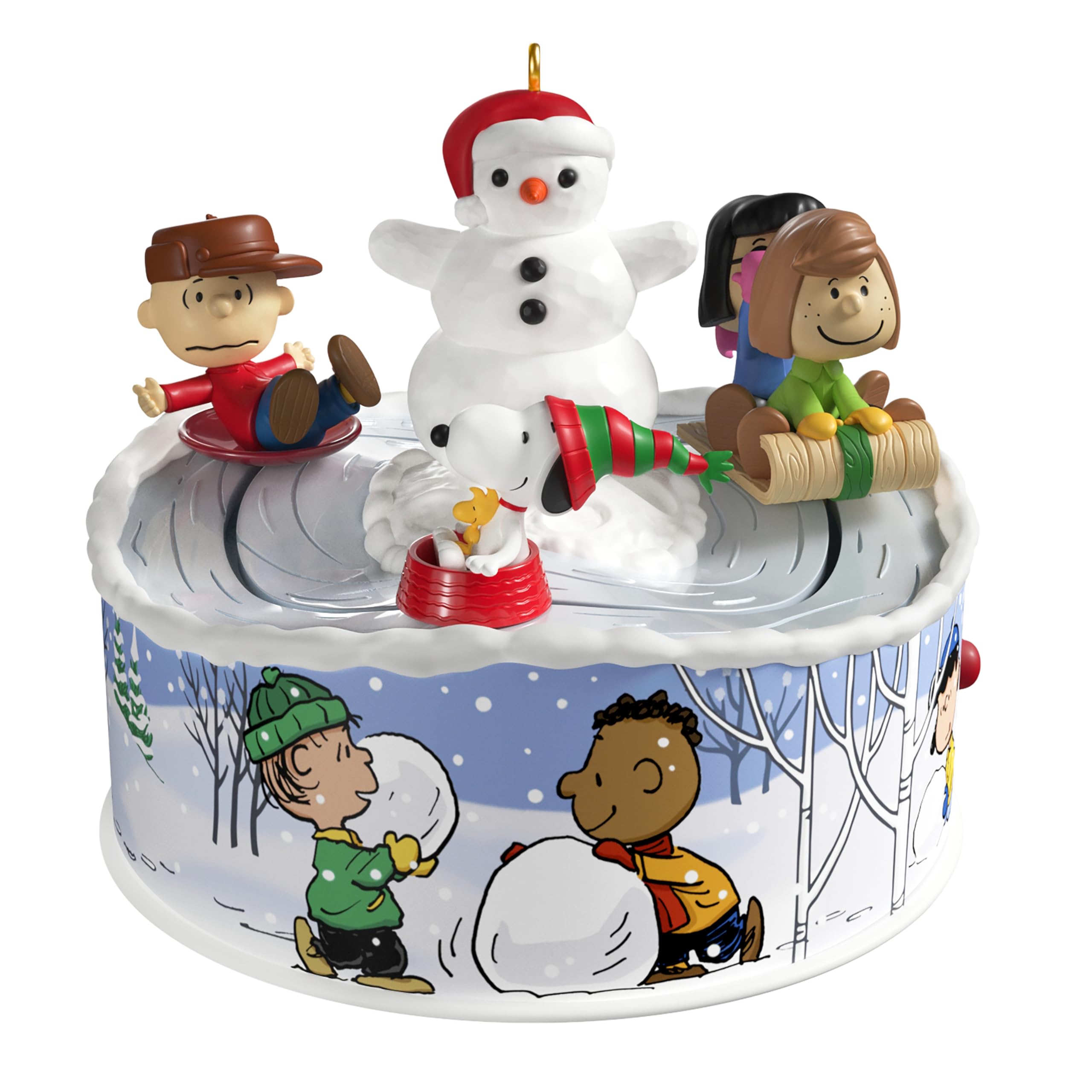 Hallmark Keepsake Christmas Ornament 2025, The Peanuts Gang Let’s Go Sledding! Musical with Light and Motion, Gifts for Peanuts Fans