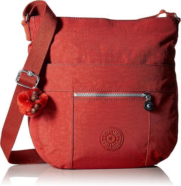 Kipling Women's Bailey Solid Hobo Crossbody Bag Cross Body Handbag, red