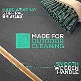 TDBS The Dustpan and Brush Store 9in Stiff Deck Scrubbing Brush with Wooden view 2