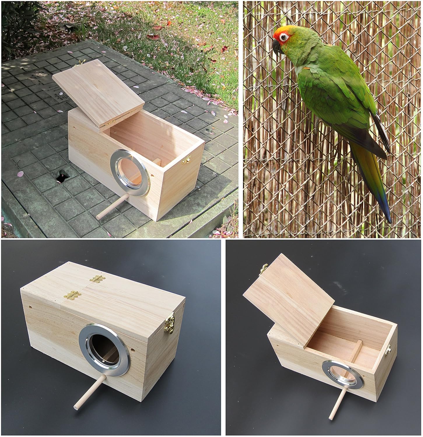 Parakeet Nest Box, Budgie Nesting House, Breeding Box for Lovebirds
