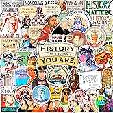 100Pcs History Stickers - History Gifts, Party Supplies - Vinyl Laptop Stickers Waterproof - Gift for Women & Men