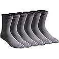 Dickies Men's Dri-Tech Moisture Control Comfort Length Mid-Crew Socks, Available in M-XL (6, 12 Pairs)