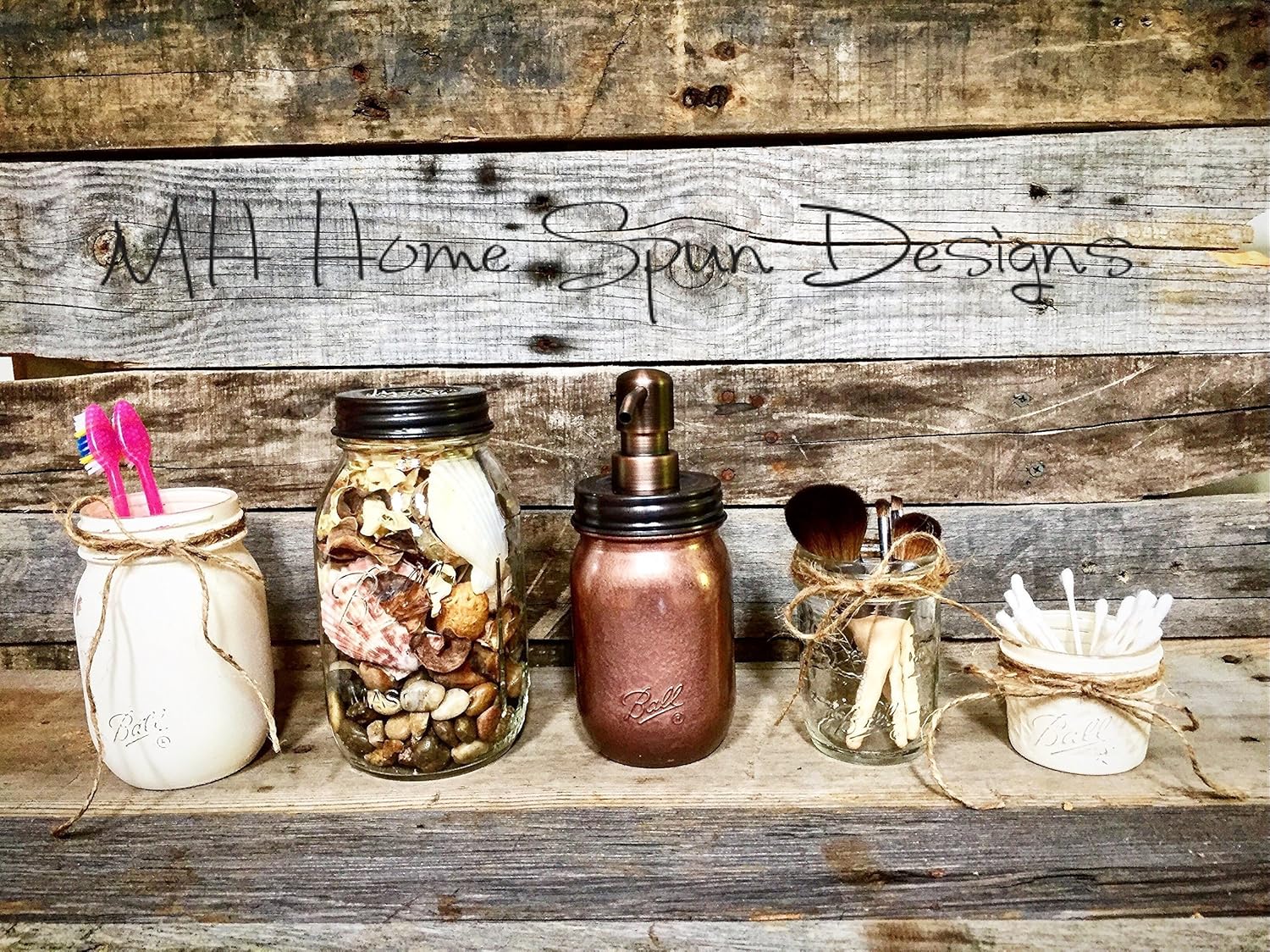 Amazon.com: Gorgeous 5 piece mason jar bathroom set, oil rubbed bronze