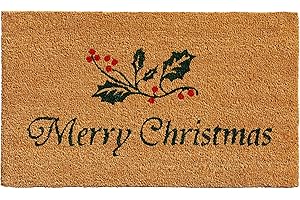 CALLOWAYMILLS Calloway Mills 101882436 Christmas Holly Doormat, 24" x 36"