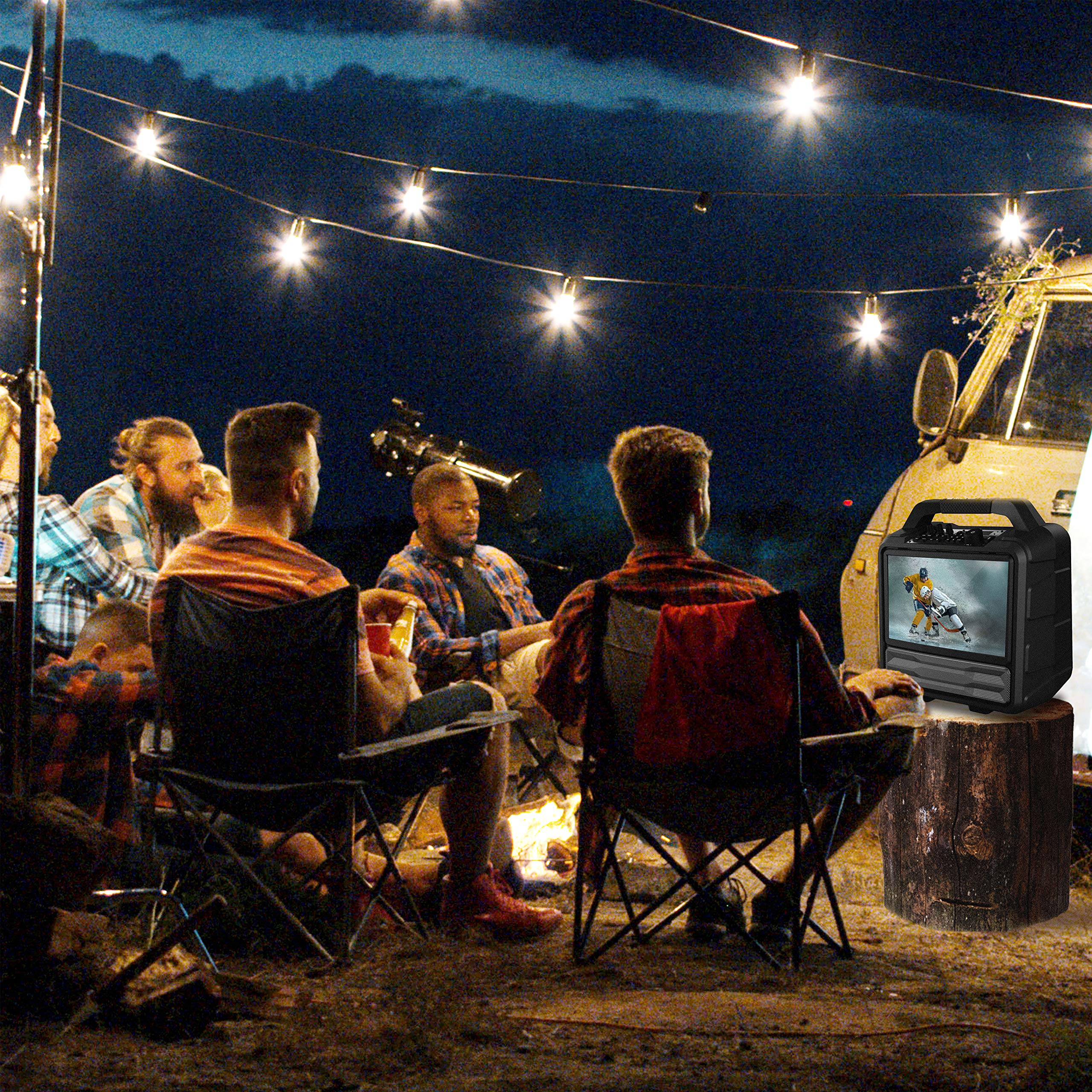 Monster Vision 2 | Portable Entertainment System, 15.6” 1080p Display, 60W Audio | Up to 25 Hours Playback | Two HDMI Ports for Your Favorite Smart Streaming Device & Gaming Console | Portable TV