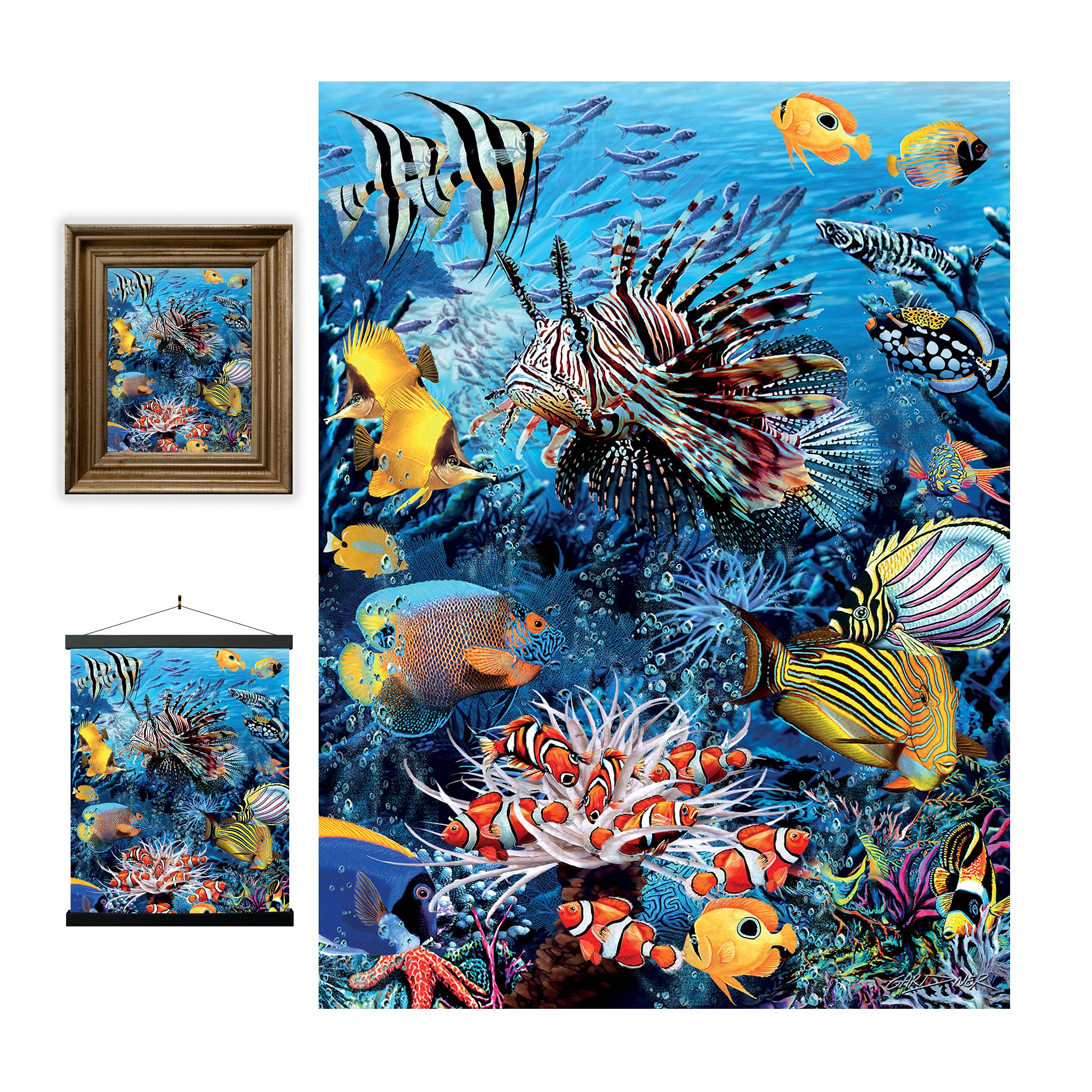 3D LiveLife Lenticular Wall Art Prints - Wonders of the Reef from Deluxebase. Unframed 3D Ocean Poster. A perfect wall filler. Original artwork licensed from renowned artist, Steven Michael Gardner