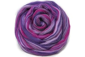 LIVING DREAMS YARN Festival Merino Wool Fiber. Colorful Combed top roving for Hand Spinning, Needle Felting, Wet Felting, soap Making and Dryer Balls. She Persisted