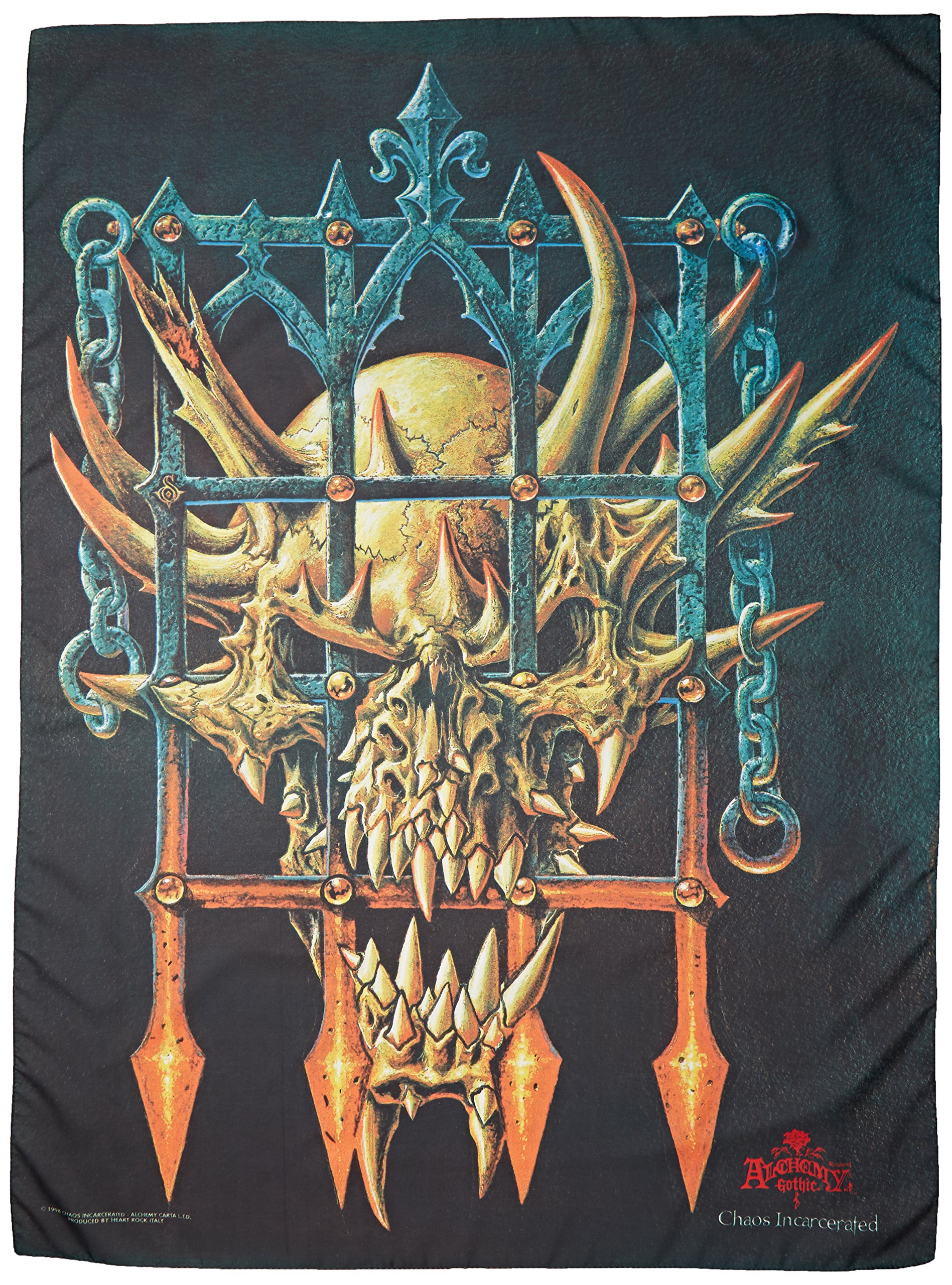 Heart Rock Original Flag Alchemy Chaos Incarcerated, Fabric, Multicoloured, 110 x 75 x 0.1 cm