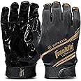 Franklin Sports Supratak Football Receiver Gloves - Black/Gold - Youth Medium