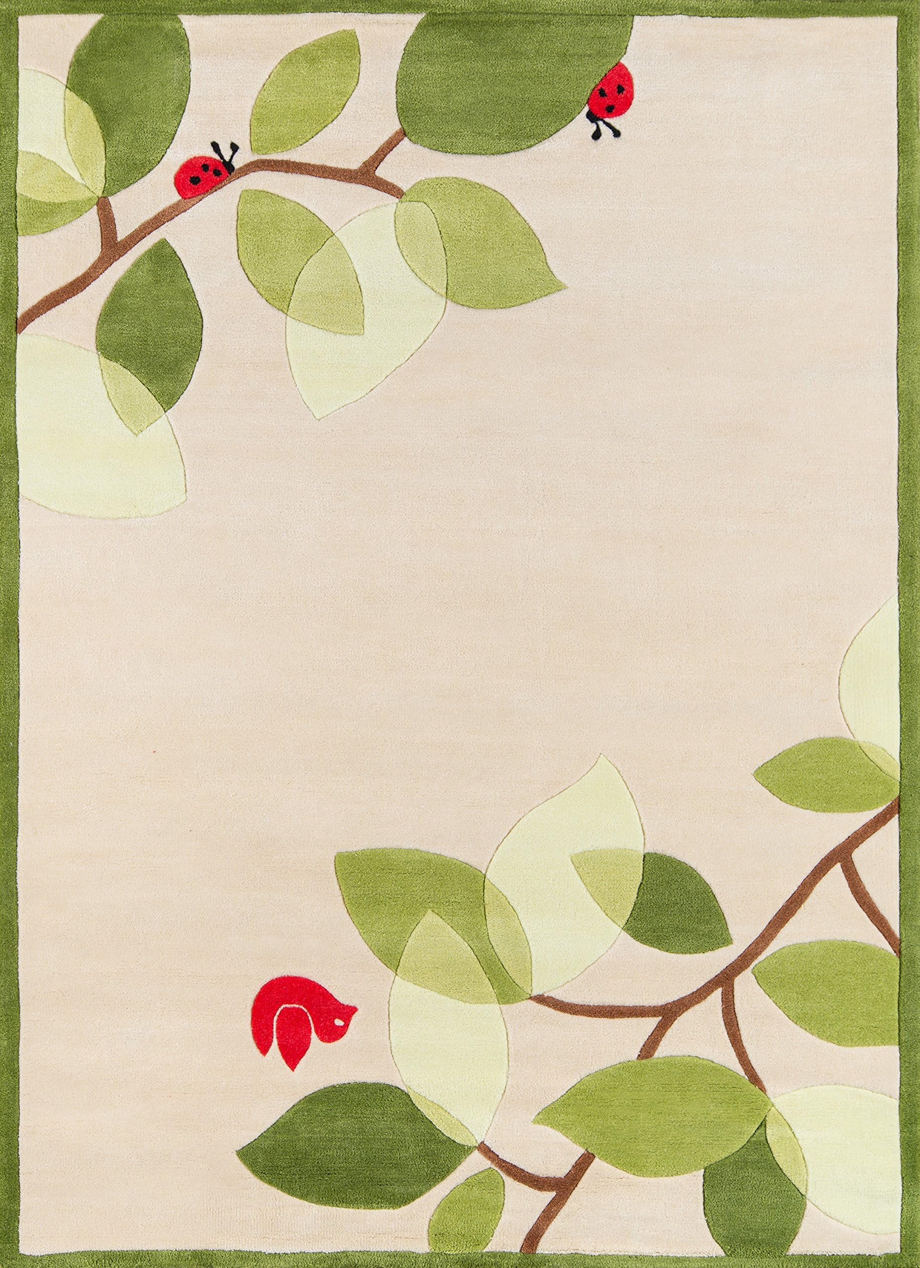 Momeni Rugs Lil Mo Whimsy Collection Area Rug, 4' X 6', Ivory