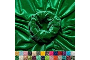 ICE FABRICS Ice Fabric Stretch Velvet Fabric by The Yard - 60" Wide Soft Stretchy Fabric for Sewing Clothes, Apparel, Costume, Crafts - 90% Polyester 10% Spandex - Kelly Green - 1 Yard