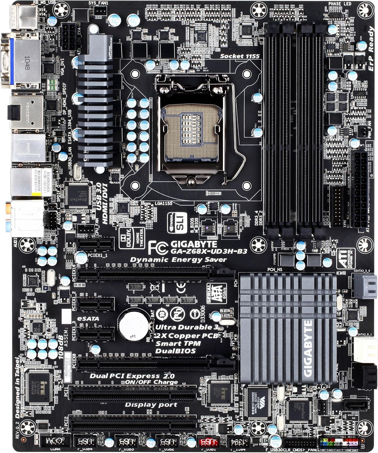 Gigabyte GAZ68XUD3HB3 S.1155 Intel Z68 ATX Motherboard Amazon.ca