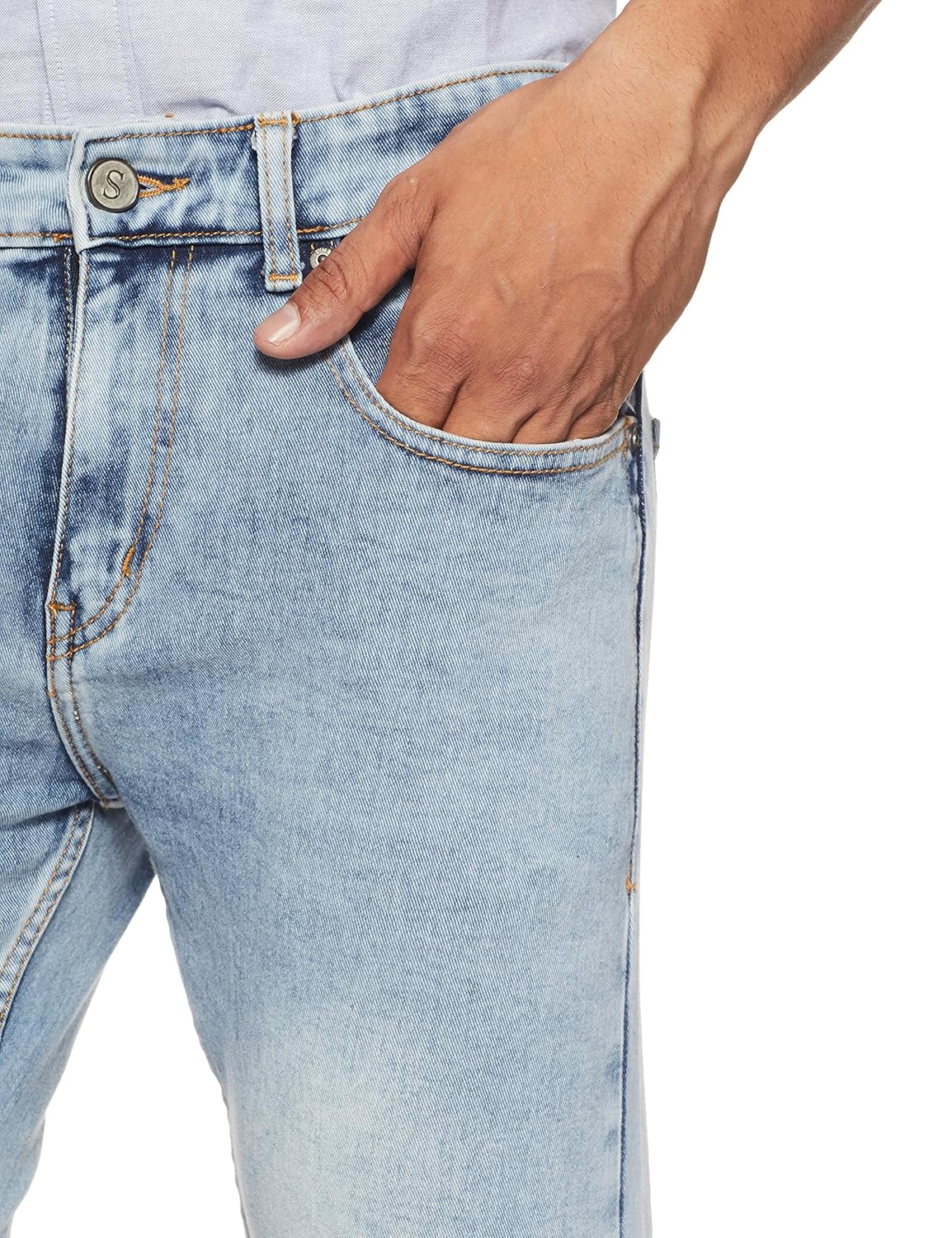 symbol amazon brand men's carrot fit jeans