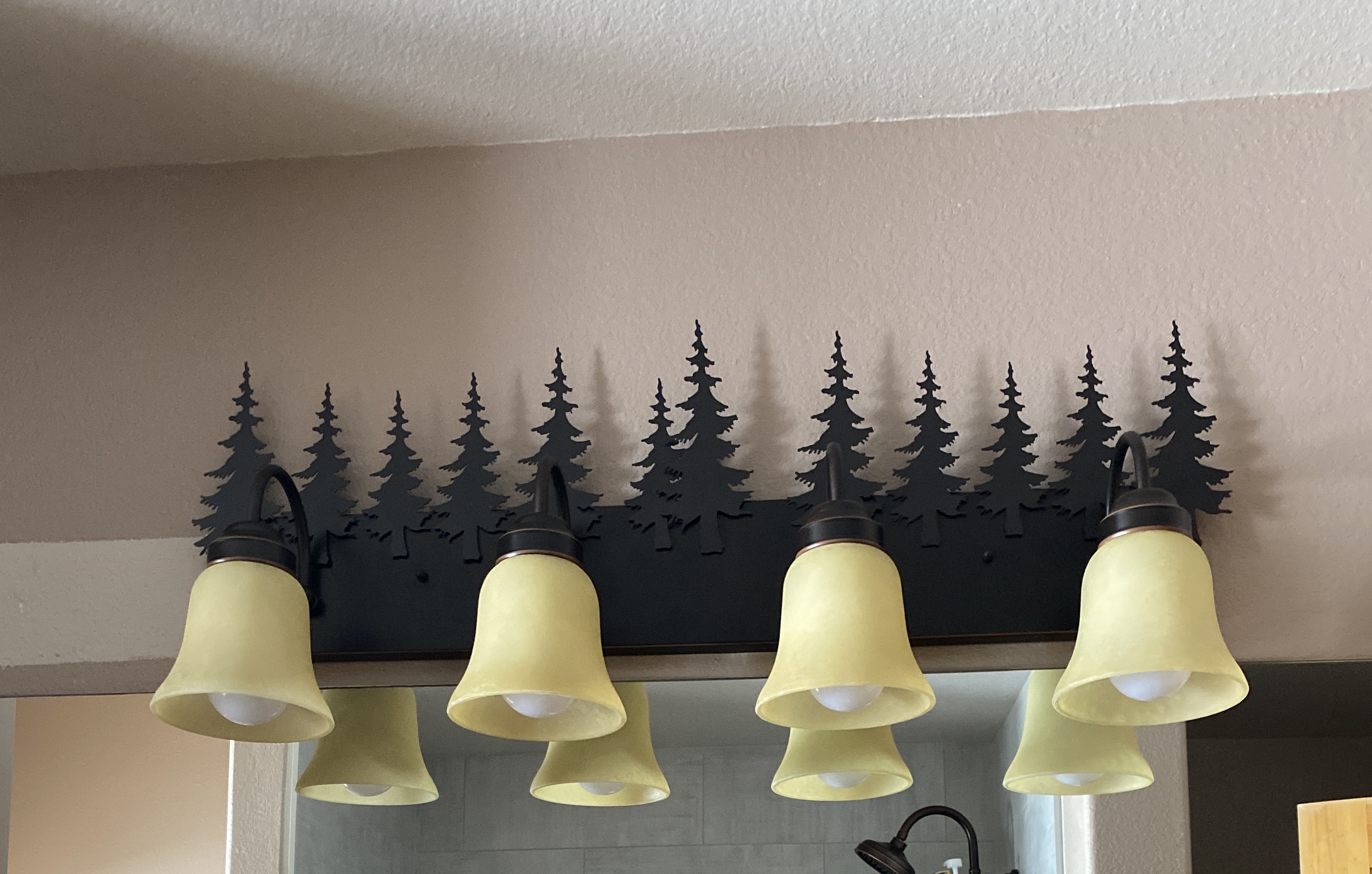 34/mo Finance Bozeman 4 Light Bronze Rustic Bear Bathroom Vanity