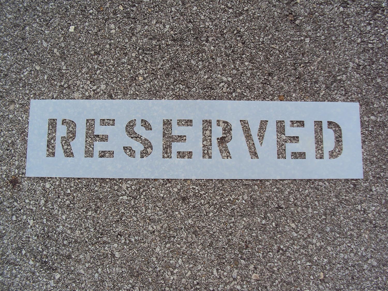 4" RESERVED Stencil 4 Inch Letters Parking Lot Stencil