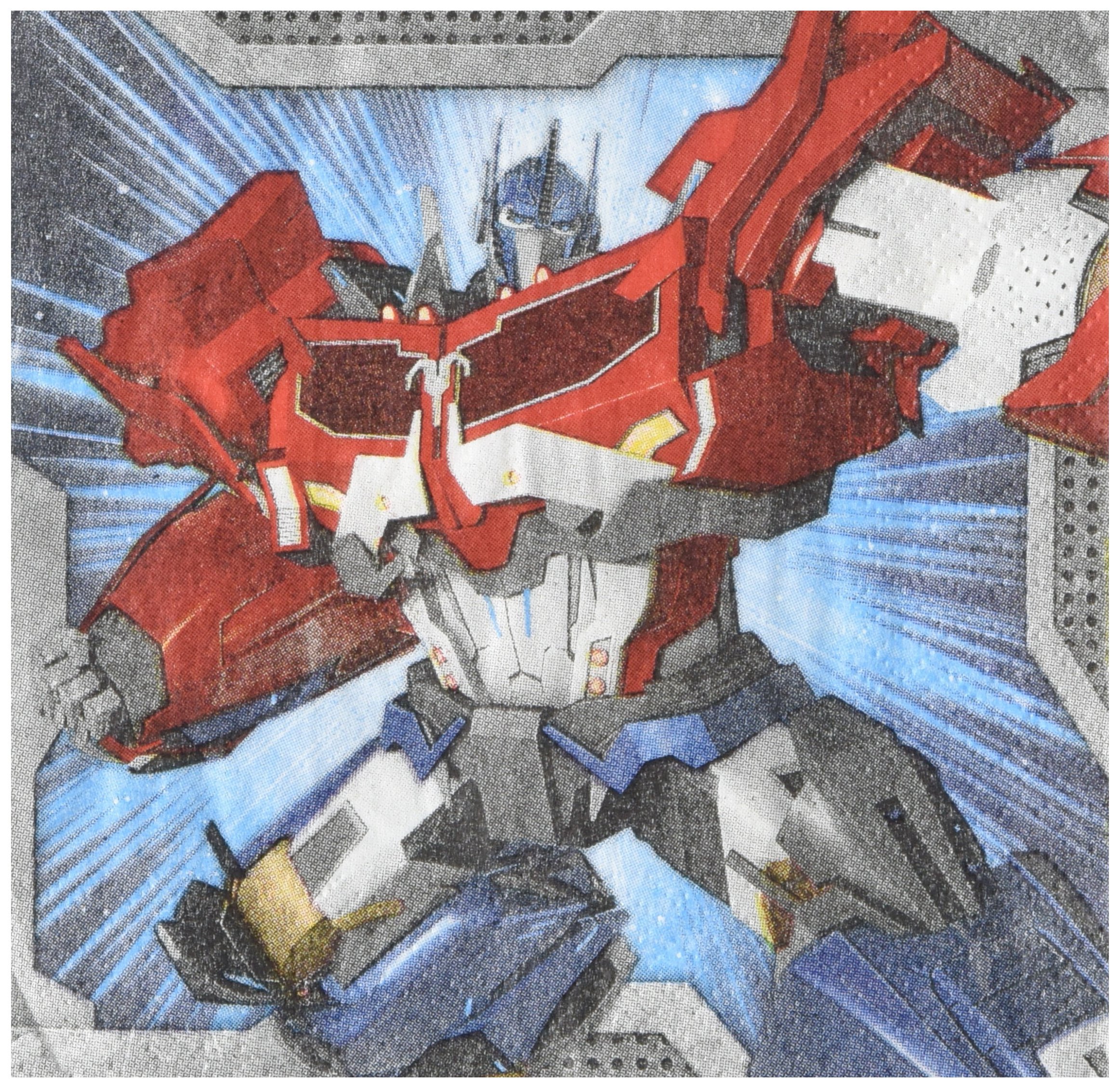 Amscan Mighty Transformers Birthday Party Beverage Napkins Tableware (16 Pack), 5" x 5", Blue